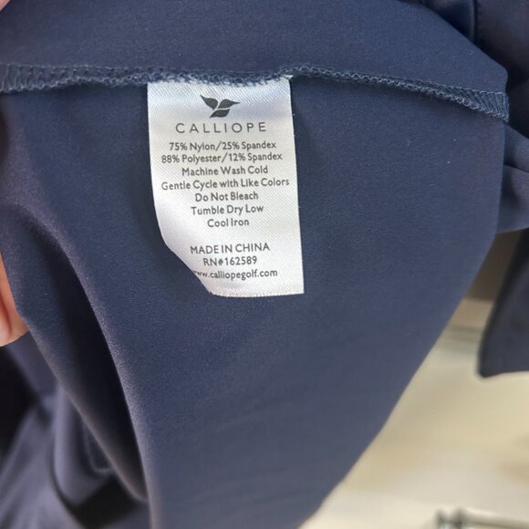Calliope Dress Kiona Flare Womens Long Sleeve Button Down Navy Golf Pockets SZXL - Picture 8 of 8